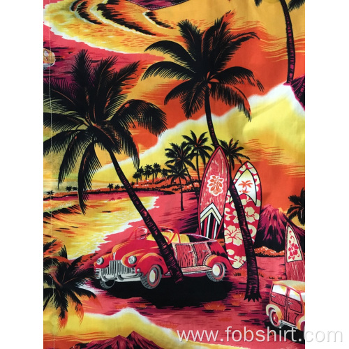 Print Hawaii Casual Shirt Men Hawaiian Casual Shirt Supplier